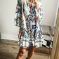 Unique Printed Long Sleeve Mini Dress