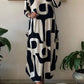 Women's Casual Printed Long Sleeve Dress