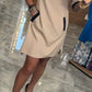 Women's Temperament Solid Color Mid-sleeve Dress