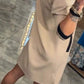 Women's Temperament Solid Color Mid-sleeve Dress