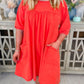 Women's Solid Color Loose Mid-sleeve Dress