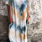 Tie-dye V-neck Long Comfortable Dress