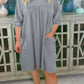 Women's Solid Color Loose Mid-sleeve Dress