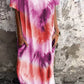 Tie-dye V-neck Long Comfortable Dress