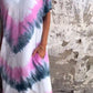 Tie-dye V-neck Long Comfortable Dress