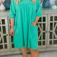 Women's Solid Color Loose Mid-sleeve Dress