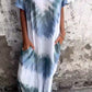 Tie-dye V-neck Long Comfortable Dress