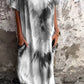 Tie-dye V-neck Long Comfortable Dress