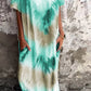 Tie-dye V-neck Long Comfortable Dress