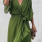 Stylish and elegant V-neck chiffon dress