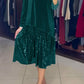 Women's Velvet Hem Sequin Fabric Patchwork Dress