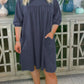 Women's Solid Color Loose Mid-sleeve Dress